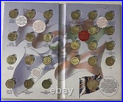 Three Pieces Of Royal Mint Albums Full With 24 Circulated £1 Coins + Medallion