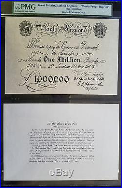 Tt 1903 Great Britain 1000000 Pound Movie Prop Limited Edition Pmg One Of 1000
