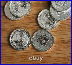 Tube of 16 Coins 1/10 Oz Silver Britannia 2024 King Charles III New Royal Mint