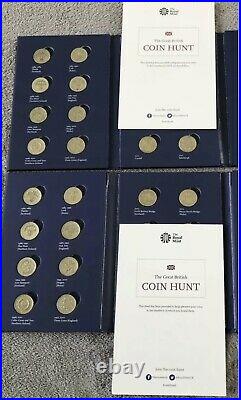 Two X2 Royal Mint £1 Album, Complete With 50 Circulated & X2 Sealed 2016 Coins