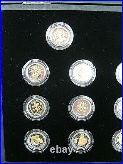 UK GB Royal Mint 2008 £1 Pound 25th Anniv. Silver Proof Coin Set Box / COA