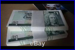 UNC Royal Bank Of Scotland £1 One Pound Banknote RBS 2001 UK British Bundle Wad
