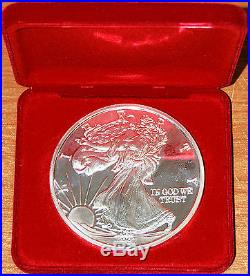 USA One Troy Pound Proof 12 oz Eagle 1991 Liberty Fine Silver. 999 / ounce onza
