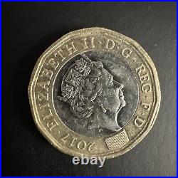 Ultra rare 1 pound coin 2017 Circulated In Good Condition £1 Pound Coin 2017