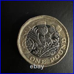 Ultra rare 1 pound coin 2017 Circulated In Good Condition £1 Pound Coin 2017