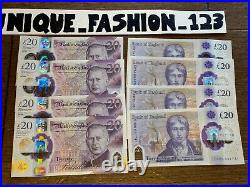 Uncirculated Full Set £5 £10 £20 £50 Pound Notes King Charles III Polymer AA