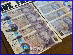 Uncirculated Full Set £5 £10 £20 £50 Pound Notes King Charles III Polymer AA