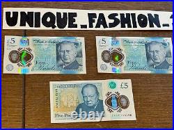 Uncirculated Full Set £5 £10 £20 £50 Pound Notes King Charles III Polymer AA