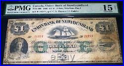 Union Bank Of Newfoundland, Canada 1880 One Pound £
