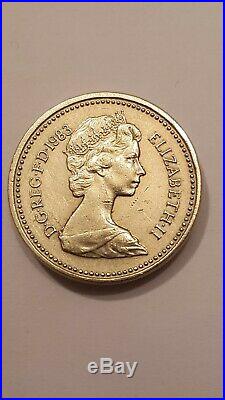 Very RARE Uncirculated 1983 Royal Arms One Pound Coin Old Style (One Pound)