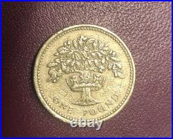 Very RARE Uncirculated 1992 One Pound Coin (Old Style)