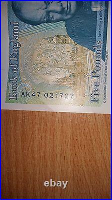 Very Rare And Collectible Ak47 Serial Number New Five Pound Note