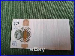 Very rare £5 pound note misprinted one side collectors only. Never seen another
