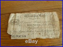Welshpool Bank, 1813 One Pound £1 Note
