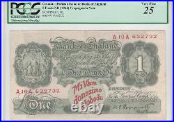 Yugoslavia Croatia 1 Pound 1944 Propaganda banknote P. NL PCGS graded