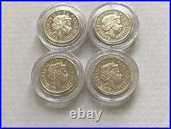(x10) Sets Of Old £1 Uk Capital Cities Coins Edinburgh Belfast Cardiff & London
